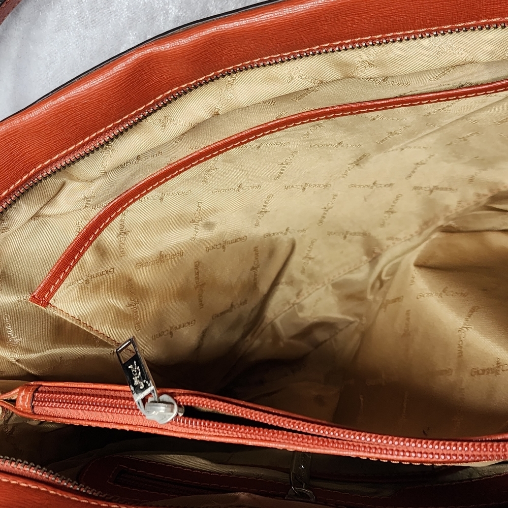 Gianni Conti shoulder bag, cognac, earth, rust colour - Picture 8 of 16